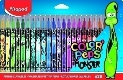 ROTUL. MAPED COLOR´PEPS MONSTER EST. 24 - Pack de 12 unidades