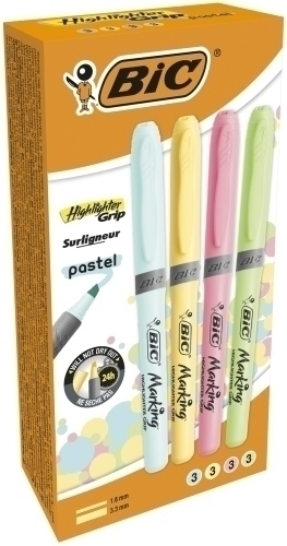 ROTUL.FLUOR BIC BRITE LINER PASTEL C/12