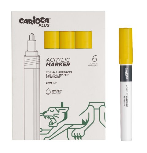 ROTUL.ACRILICO CARIOCA PLUS CAJA 6 AMARI