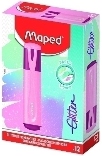 ROTUL. FLUOR MAPED GLITTER ROSA