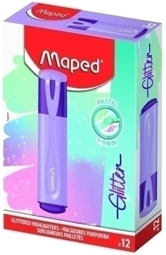 ROTUL. FLUOR MAPED GLITTER VIOLETA