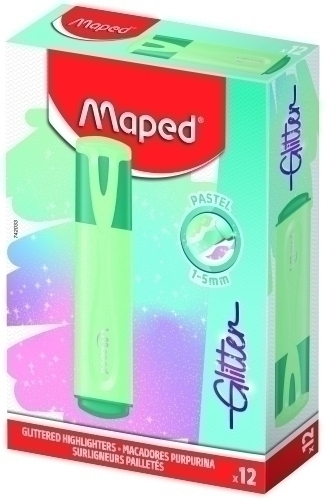 ROTUL. FLUOR MAPED GLITTER VERDE