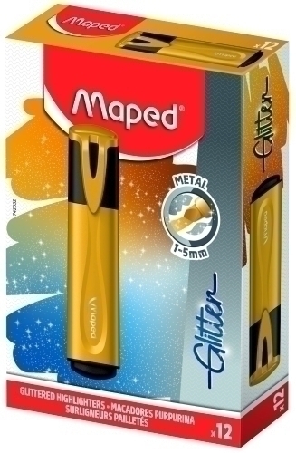 ROTUL. FLUOR MAPED GLITTER ORO