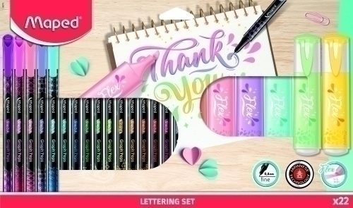 ROTUL.MAPED LETTERING SET 22