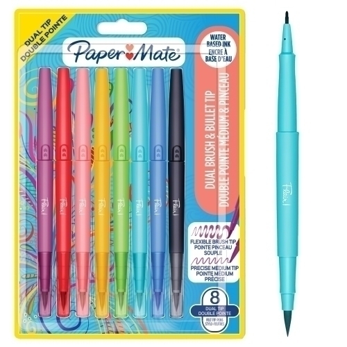 ROTUL.PAPERMATE DOBLE PUNTA P. BLISTER 8