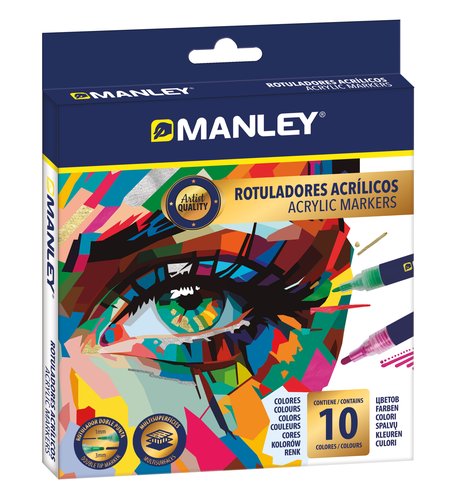 Rotulador Acrílico Manley Caja de 10