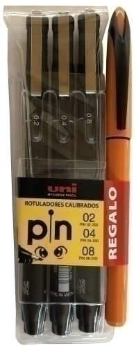 ROTUL.UNI PIN CALIBRADO BOLSAS 3