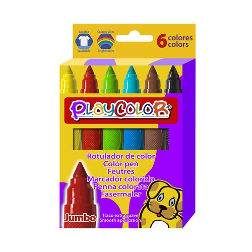 ROTULADOR INSTANT PLAYCOLOR JUMBO C/6 - Pack de 6 unidades