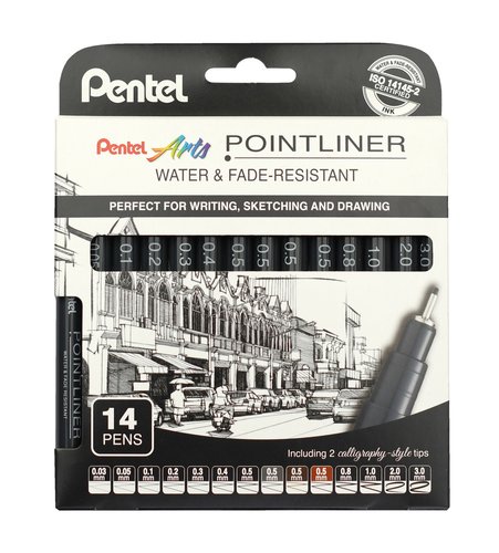 ROTUL.PENTEL CALIBRADO POINTLINER P/14