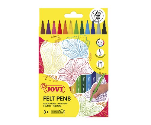 Rotulador Fibra Felt Pen Estuche de 12