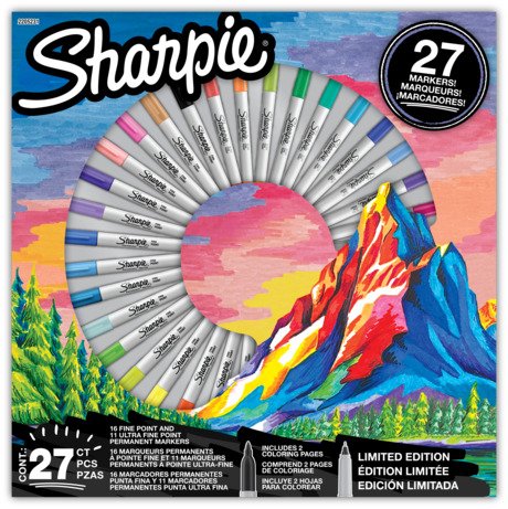 Rotulador Permanente Sharpie Caja de 27 (16 Fine + 11 Ultrafine)