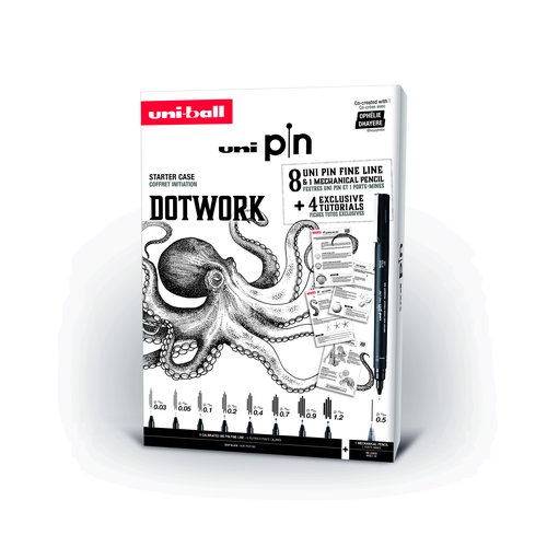 ROTUL.UNI PIN CALIBRADO SET DOT WORK B/8