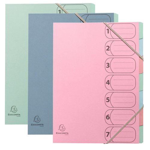 CLASIF.lm.FUELLE EXAC.CART.A4 7 DP AZUL - Pack de 8 unidades