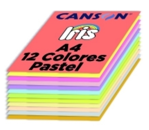 PACK 120H CARTULINA IRIS A4 185GR STDO PASTEL