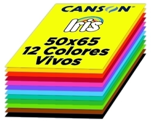 PACK 120H CARTULINA IRIS 50X65 185GR STDO VIVOS