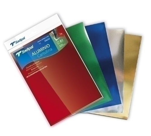 CARTULINA METAL.A4 SADIPAL SURT. P/5