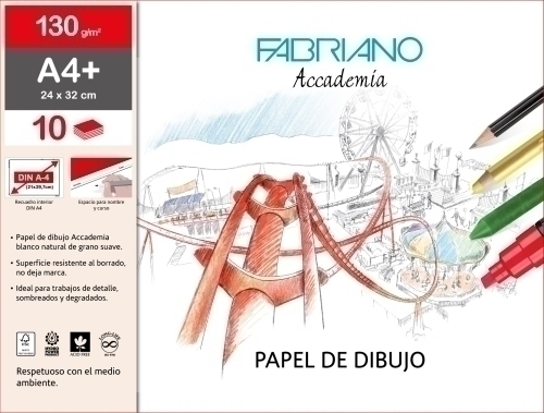 LAMINAS DIBUJO FABRIANO 24X32 C/R B/10 - Pack de 10 unidades