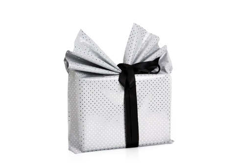 PAPEL REGALO COLIBRI 30x30 BLANCO C/PUNT
