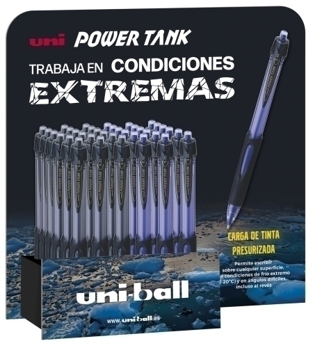 UNIBALL BOLÍGRAFO POWER TANK SN-220/3D EXPOSITOR 36 C/SURTIDOS - Color no elegible