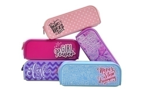 PORTATODO OFFICE BOX SILICONA RECT. GIRL - Pack de 10 unidades