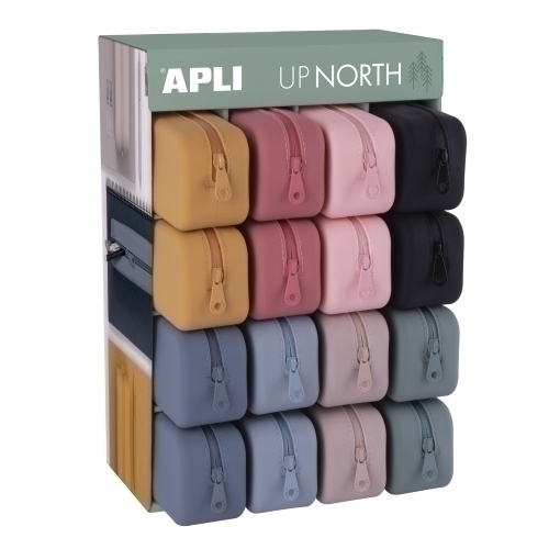 APLI ESTUCHE DE SILICONA UP NORTH EXPOSITOR DE 16 C/SURTIDOS - Color no elegible