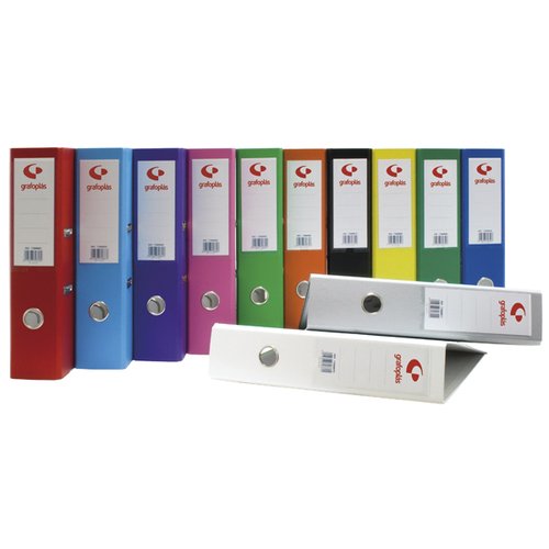 ARCHIVADOR GRAFCOLOR 2,5 RADO Fº 45 ROJO - Pack de 12 unidades