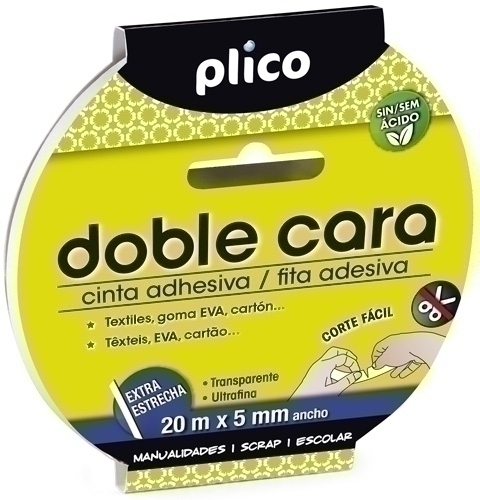 CINTA DOBLE CARA PLICO 20x5 ULTRA ESTR.