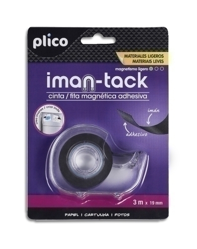CINTA ADHESIVA PLICO MAGNETICA 3m x19 mm - Pack de 12 unidades