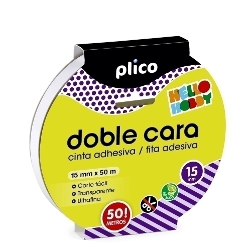 CINTA ADHESIVA DOBLE CARA PLICO 15x50 13319
