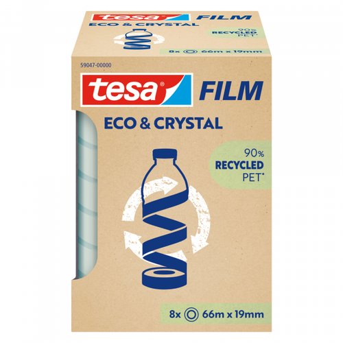 CINTA ADHESIVA TESA ECO 66x19 - Pack de 8 unidades