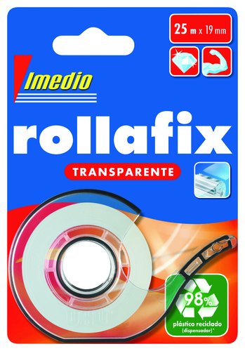 CINTA ADHESIVA IMEDIO 25x19 c/PORT. - Pack de 12 unidades