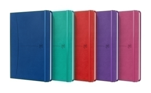 CUADERNO SIGNATURE A5 TAPA EXTRADURA 80H RAYADO HORIZONTAL COLORES SURTIDOS VIVOS OXFORD - Pack de 5 unidades - 400163613 - Color no elegible
