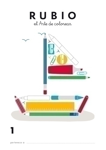 CUADERNO RUBIO A4 de COLOREAR 1 - Pack de 5 unidades
