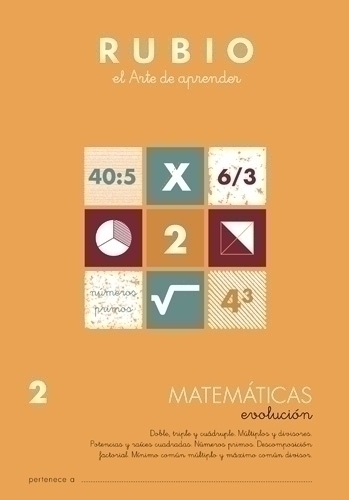 CUADERNO RUBIO A4 MATEMATIC. EVOLUCION 2 - Pack de 10 unidades