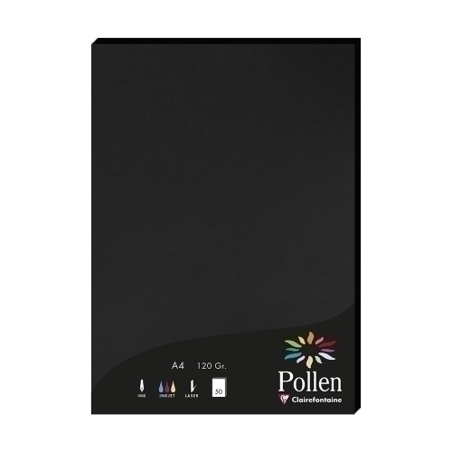 PAPEL CLAIREFONTAINE POLLEN A4 50h NEGRO