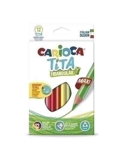 LAPICES COLOR CARIOCA TITA TRI. est.12 - Pack de 6 unidades