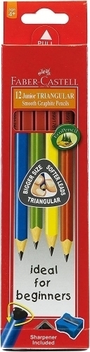 LAPIZ FABER JUNIOR TRIANGUL.-2B bl.12+AF