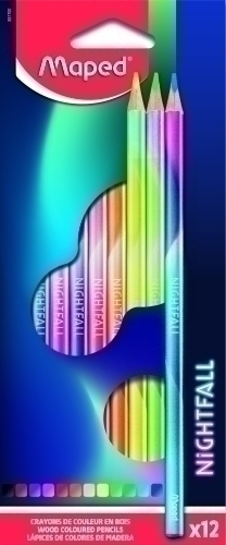 MAPED LÁPICES DE COLORES NIGHTFALL MADERA ESTUCHE 12U SURTIDOS - Color no elegible