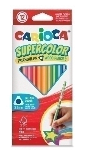 LAPICES COLOR CARIOCA SUPERC.TRI. C/12