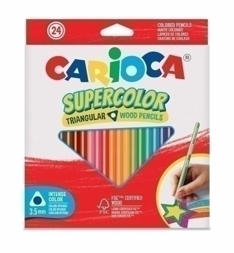 LAPICES COLOR CARIOCA SUPERC.TRI. C/24