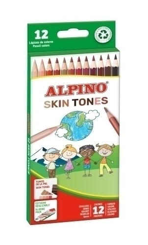 ALPINO LÁPICES DE COLORES ESTUCHE 12 UD TONOS DE PIEL SURTIDOS - Color no elegible