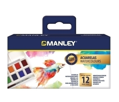 ACUARELAS MANLEY SET de 12