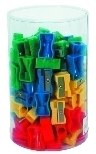 AFILALAPIZ PLASTICO BISMARK 1 ORIFICIO - Pack de 72 unidades