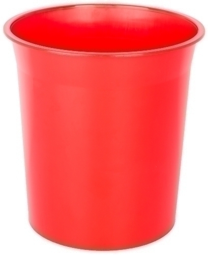 PAPELERA PLASTICO CERRADA ROJA