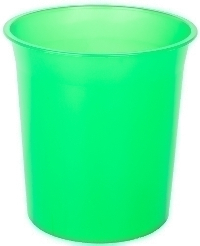 PAPELERA PLASTICO CERRADA TRASL.VERDE