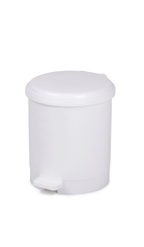 PAPELERA PL. CEP BLANCA C/TAPA PEDAL 6