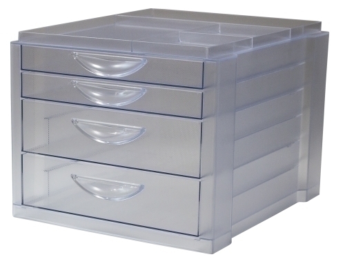 MODULO OLEF 4 CAJONES CRISTAL/CRISTAL