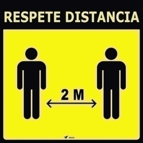 VINILO PARED 25x25 RESPETE DISTANCIA