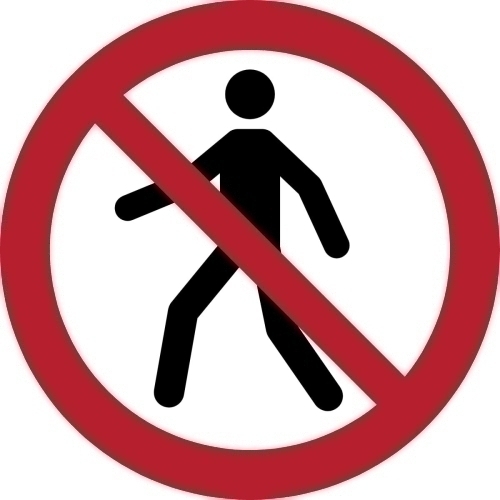 PICTOGRAMA PROHIBIDO EL PASO B/1