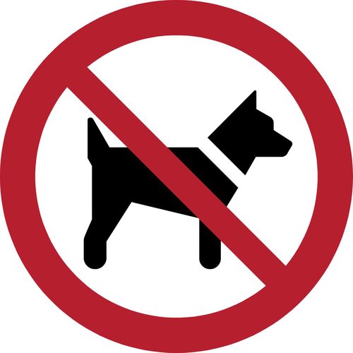 PICTOGRAMA PROHIBIDO PERROS B/1